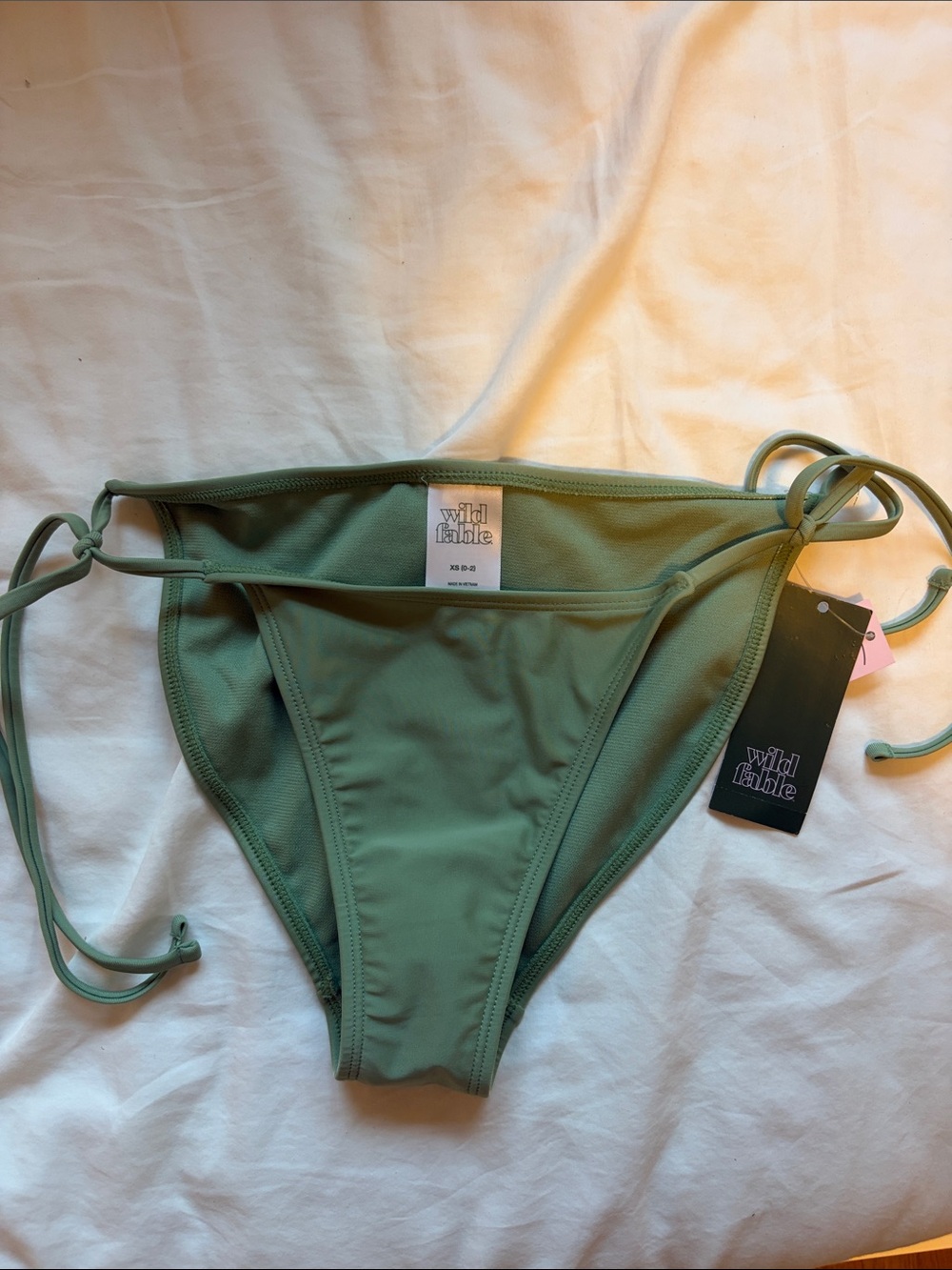 wild fable Sage Green Tie-Side Bikini Bottom
